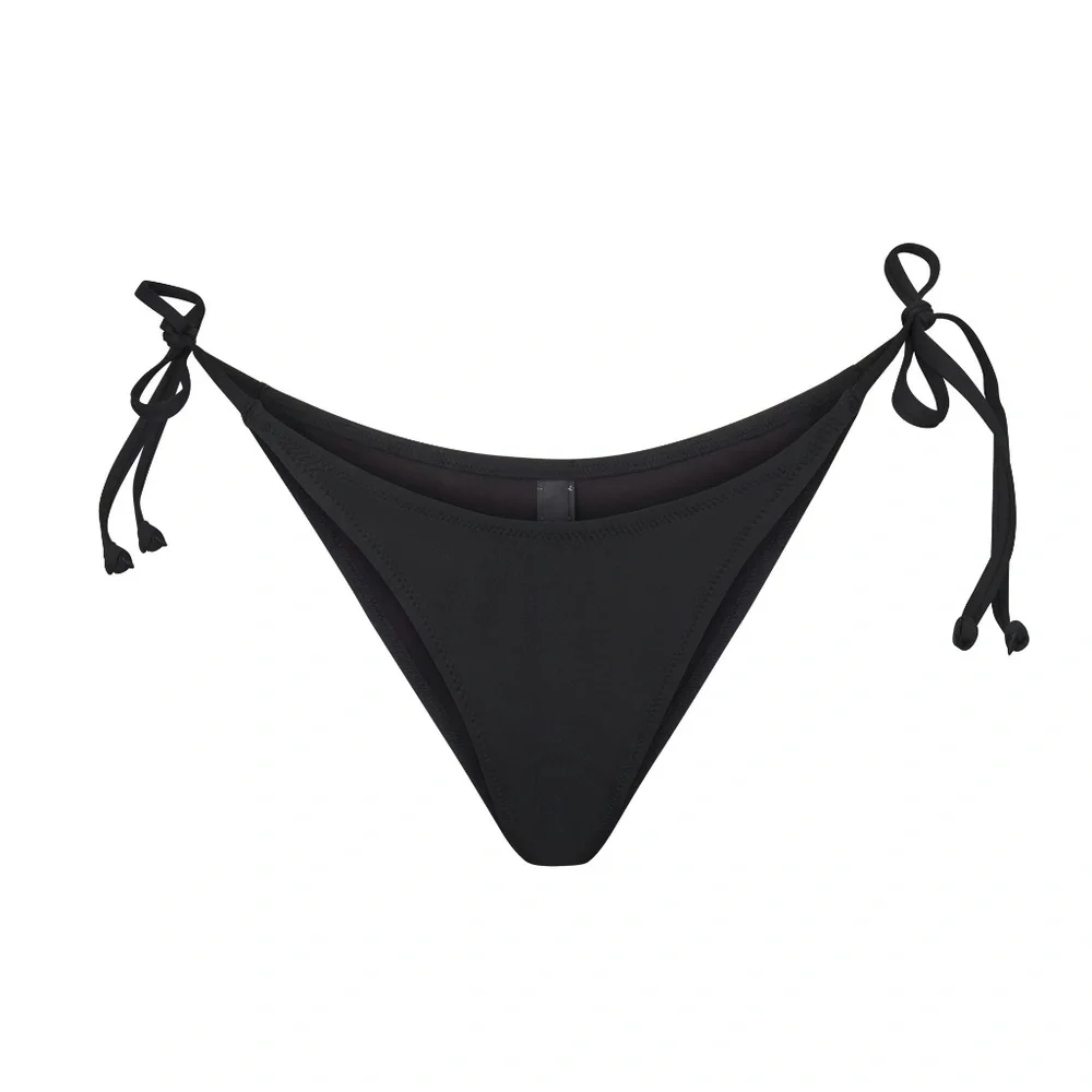 SKIMS SWIM BANDEAU BIKINI TOP and DIPPED TIE BOTTOM
